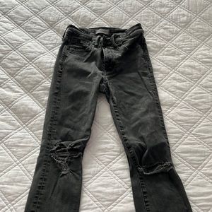 Madewell 9” high-rise skinny black jeans